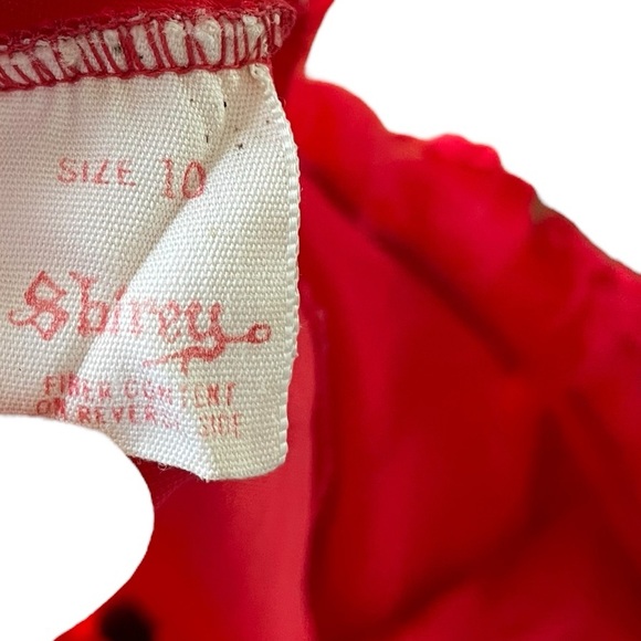 Shirey Vintage 60s Red Elegant Ruffle Lingerie Intimates Evening Midi Dress - Picture 7 of 8